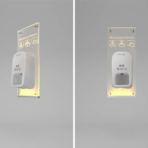 Wandplatte aus Acryl, beleuchtet